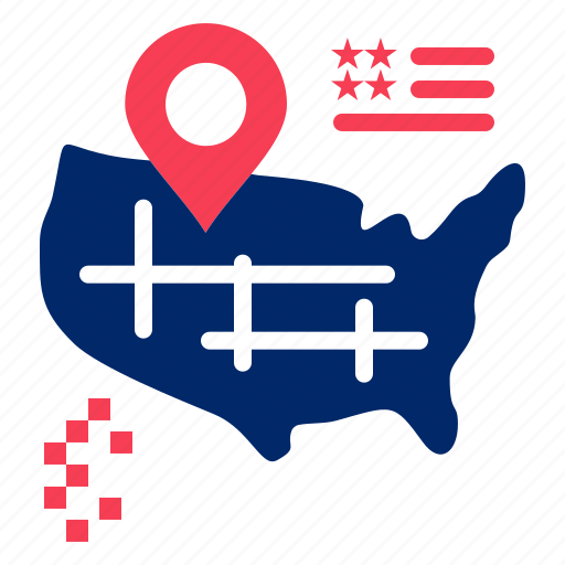 American, location, map icon - Download on Iconfinder