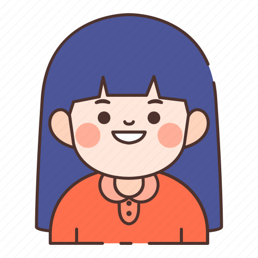 Girl, asian, woman, chinese, korean, taiwanese, children icon - Download on Iconfinder