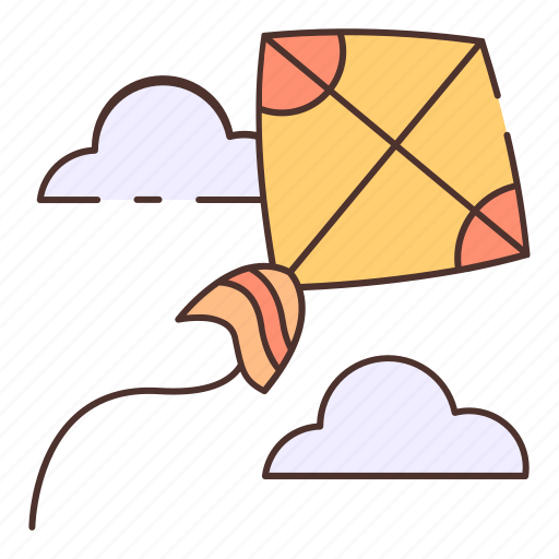 Kite, fly, flying, wind, string, vacation, game icon - Download on Iconfinder