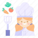 chef, profession, job, cook, carrot, career, spatula, vegetable, kitchen
