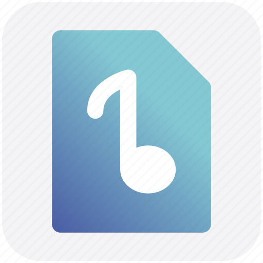 Audio page, file, music, paper icon - Download on Iconfinder