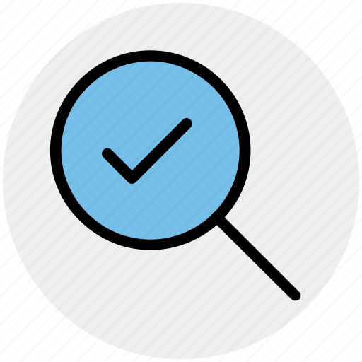 Accept, find, magnifier, magnifier glass, search, zoom icon - Download on Iconfinder