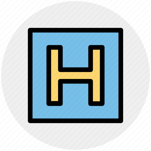 H sign, hospital sign, hotel, hotel sign, hotel symbol, lodge, road sign icon - Download on Iconfinder