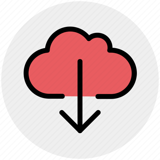 Cloud, cloudy, data, down arrow, download, storage, weather icon - Download on Iconfinder