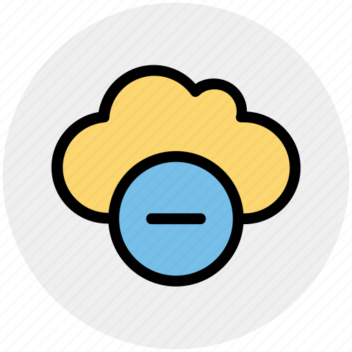 Cloud, data, minus, minus sign, remove, storage icon - Download on Iconfinder
