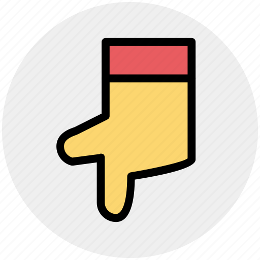 Down, down hand, finger, hand, pointing, show icon - Download on Iconfinder