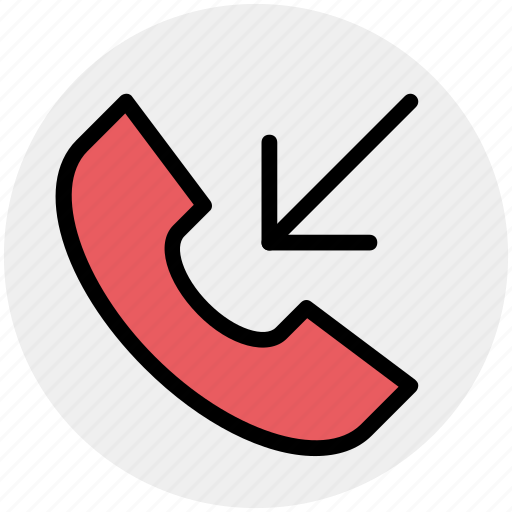 Arrow, call, incoming call, phone, received, receiver icon - Download on Iconfinder
