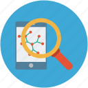 find, finding, magnifier on mobile, mobile with magnifier, search, searching