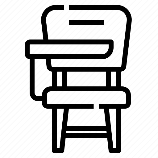 Chair, desk, education, furniture, lecture, university icon - Download on Iconfinder