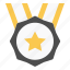 achievement, award, badge, education, medal, prize, sport 
