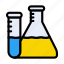 lab, science, experiment, flask, education 