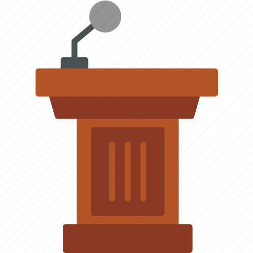 Podium, conference, microphone, politics, presentation, speech icon - Download on Iconfinder