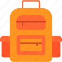 university, bag, backpack, education, learning, school, schoolbag, hiking, icon