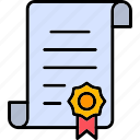 certificate, approve, authority, document, icon