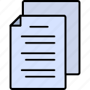 document, paper, page, icon