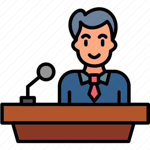Lecture, conference, influence, motivation, presentation, speaker, speech icon - Download on Iconfinder