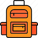 university, bag, backpack, education, learning, school, schoolbag, hiking, icon
