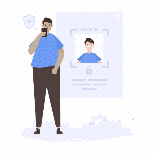 Face, identity, password, account, permission, access, login illustration - Download on Iconfinder