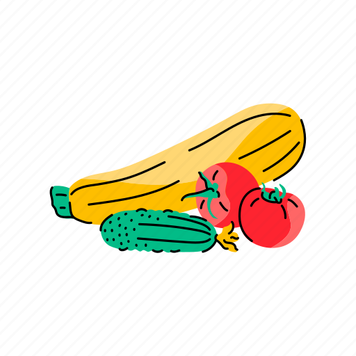 Zucchini, tomato, cucumber icon - Download on Iconfinder