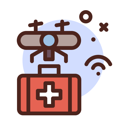 Drone, meds, interaction, untact icon - Free download