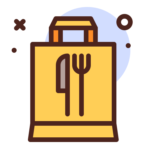 Food, bag, interaction, untact icon - Free download
