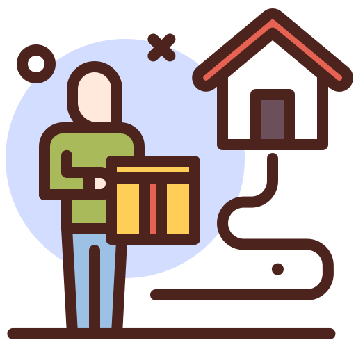 House, delivery, interaction, untact icon - Free download
