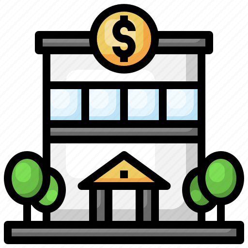 Bank, money, urban, town, building icon - Download on Iconfinder