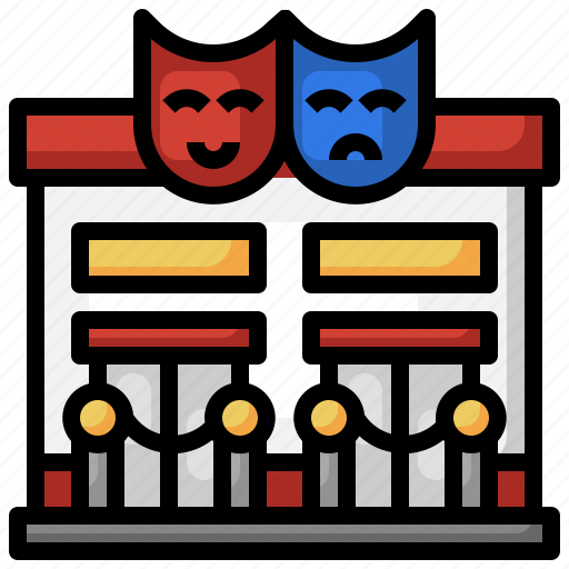 Theater, urban, entertainment, town, building icon - Download on Iconfinder