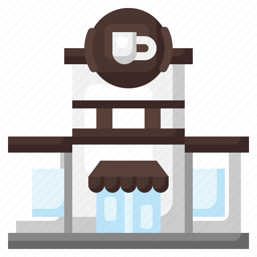 Cafe, cafeteria, coffee, shop, urban, town icon - Download on Iconfinder