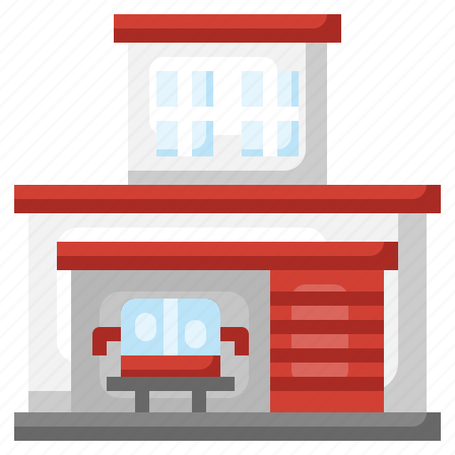 Fire, station, firemen, emergencies, firefighters, buildings icon - Download on Iconfinder