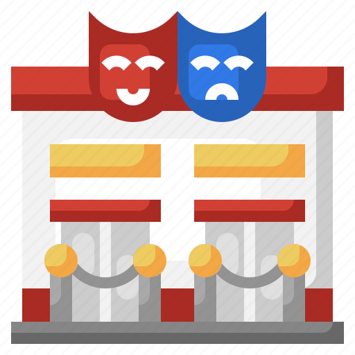 Theater, urban, entertainment, town, building icon - Download on Iconfinder