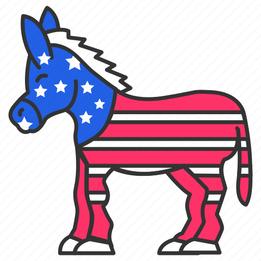 Donkey, america, state, usa, democrat icon - Download on Iconfinder