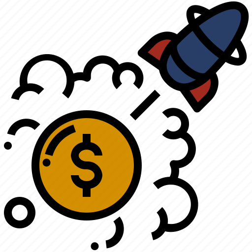 Inflation, finance, cash, dollar, money, rocket, startup icon - Download on Iconfinder