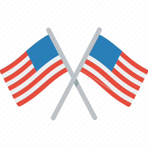 Crossed, flags, us, united states, usa, america icon - Download on Iconfinder