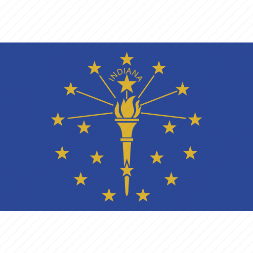 Flag, indiana, state, usa icon - Download on Iconfinder