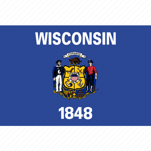 Flag, state, usa, wisconsin icon - Download on Iconfinder