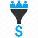 business, conversion, customer filter, customers, financial effect, sale, sales funnel