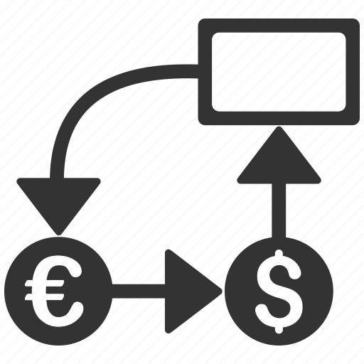 Business report, cashflow, dollar, euro, flow chart, money, scheme icon - Download on Iconfinder
