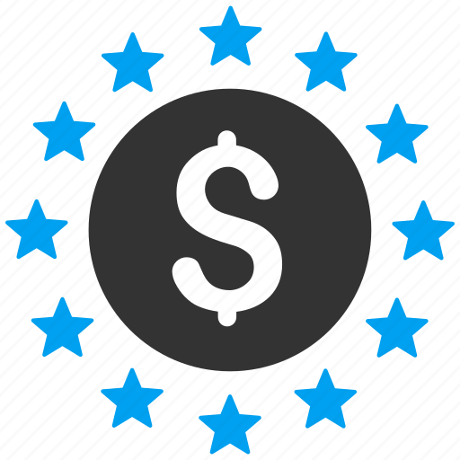 Coin, dollar stars, finance, money, prosperity, shine, success icon - Download on Iconfinder