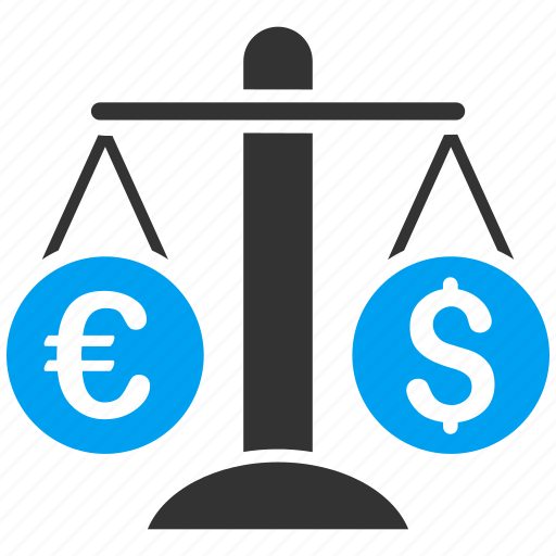Balance, compare, currency exchange, dollar, euro, scales, weight icon - Download on Iconfinder