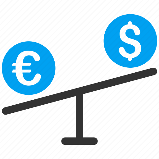 Balance, compare money, currency exchange, dollar, euro, forex market, scales icon - Download on Iconfinder