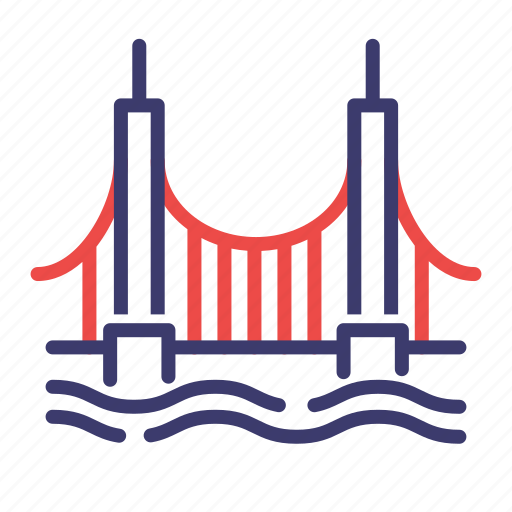 Bridge, california, golden gate, golden gate bridge, landmark, san francisco icon - Download on Iconfinder