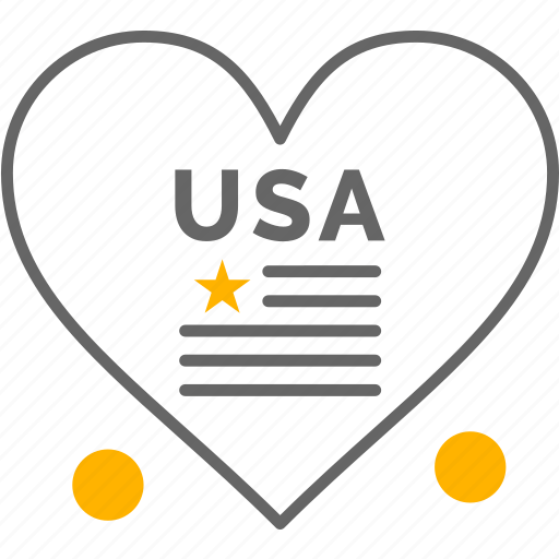 Country, flag, usa, heart icon - Download on Iconfinder