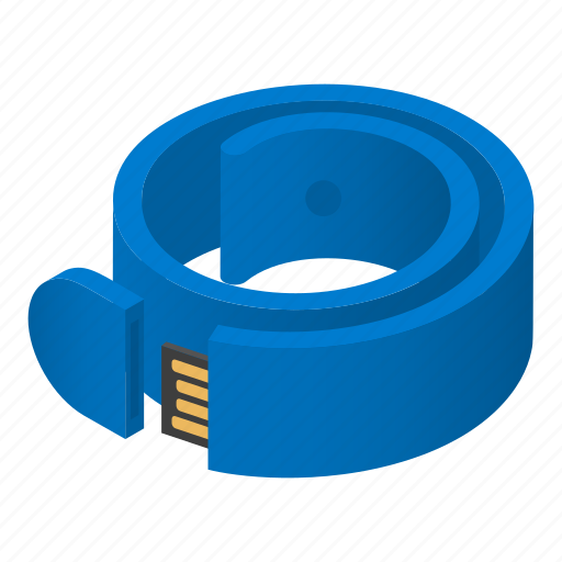 Bracelet, cartoon, computer, drive, isometric, technology, usb icon - Download on Iconfinder
