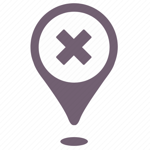 Cancel, close, delete, geo, over, place, point icon - Download on Iconfinder