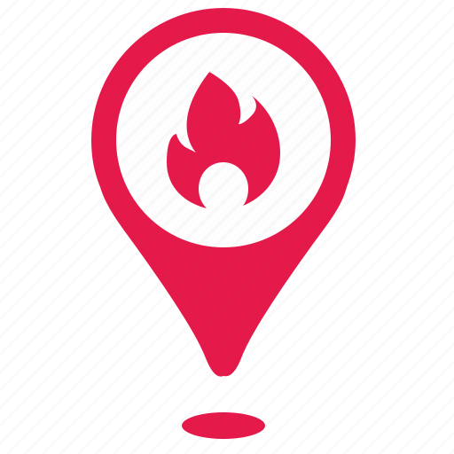 Fire, geo, location, place, point, pointer icon - Download on Iconfinder
