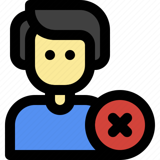 Delete, male, people, profile, person, avatar, user icon - Download on Iconfinder