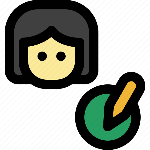 Female, write, people, profile, person, avatar, user icon - Download on Iconfinder