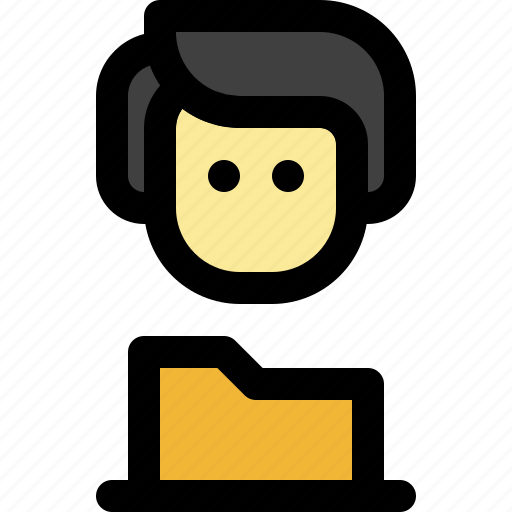 Male, folder, people, profile, person, avatar, user icon - Download on Iconfinder
