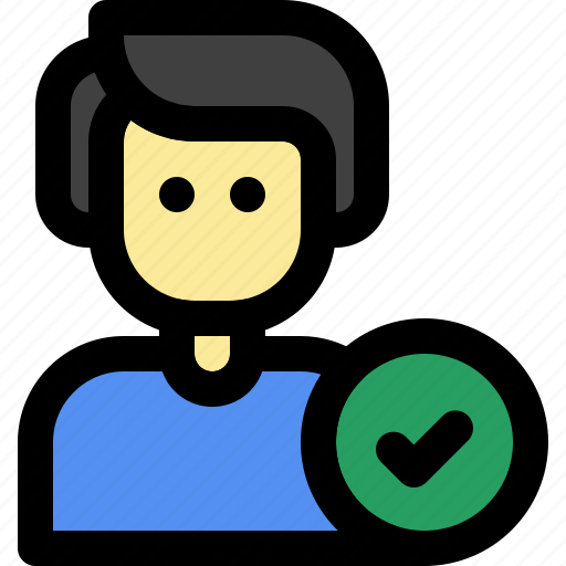 Male, verified, people, profile, person, avatar, user icon - Download on Iconfinder